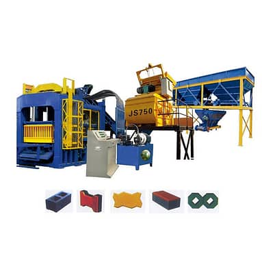 QT 5-15 Fully-automatic Concrete Block Making Machine Line