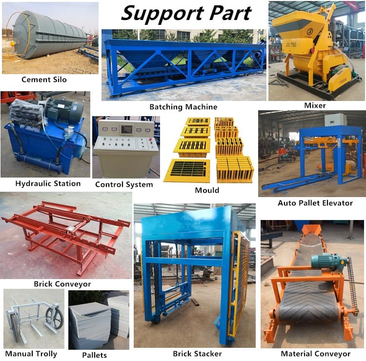 Fully-automatic Concrete block making machine support part